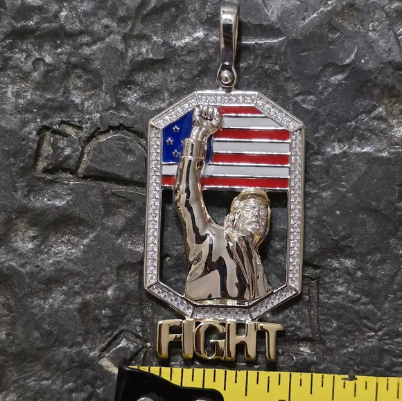 Sterling silver TRUMP PENDANT